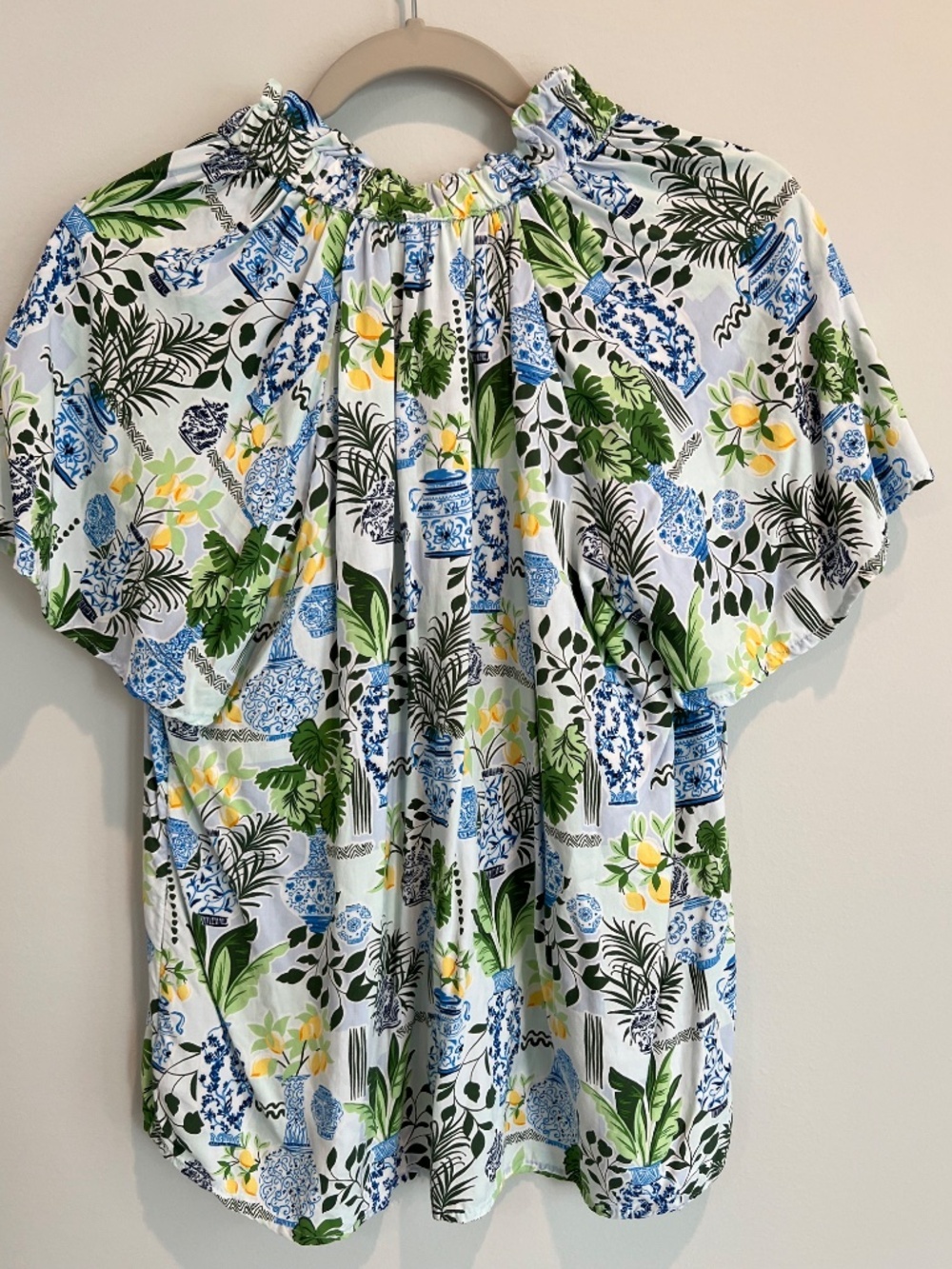 Crown & Ivy PM Ruffled Split Neck Blouse - Picture 2 of 5